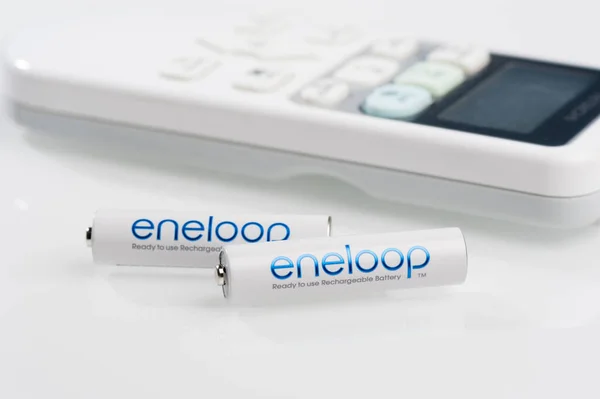 Bangkok Thailand October 2017 Eneloop Aaa Rechargeable Batteries Eneloop Developed — Fotografia de Stock