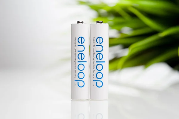 Bangkok Thailand October 2017 Eneloop Aaa Rechargeable Batteries Eneloop Developed — Fotografia de Stock