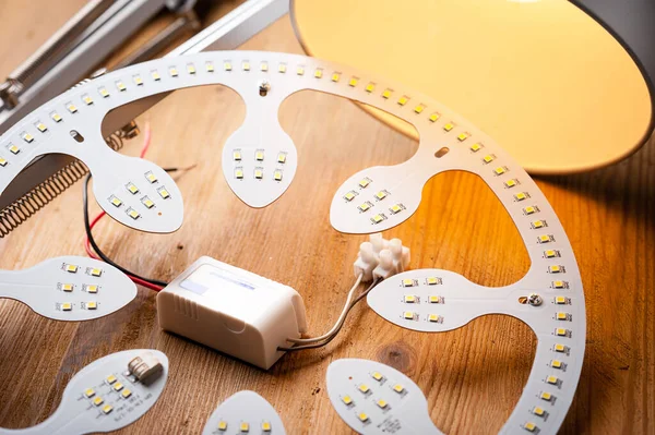 Energy Saving Led Ceiling Light Used Replace Fluorescent Tube — Stock Photo, Image