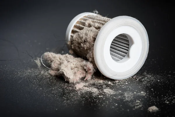 Closeup Common Household Dust Hepa High Efficiency Particulate Air Filter — Stok fotoğraf