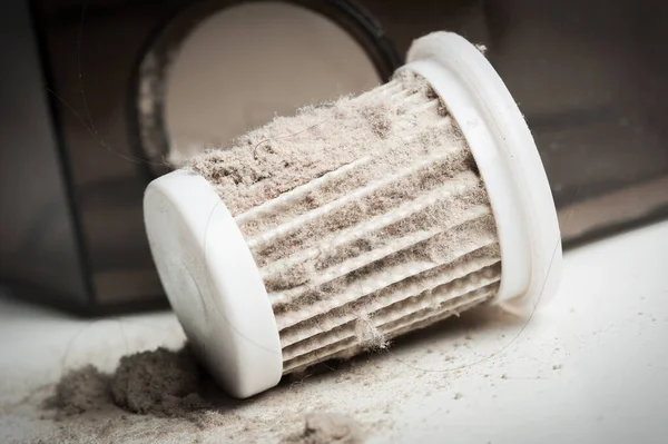 Closeup Common Household Dust Hepa High Efficiency Particulate Air Filter — Foto de Stock