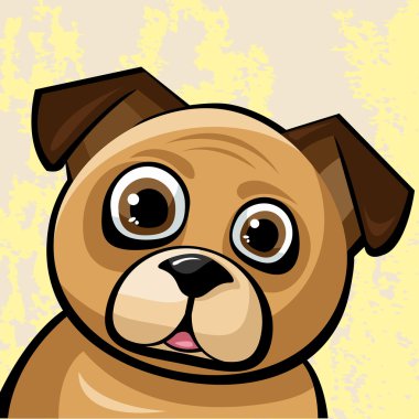 komik kahverengi pug gog