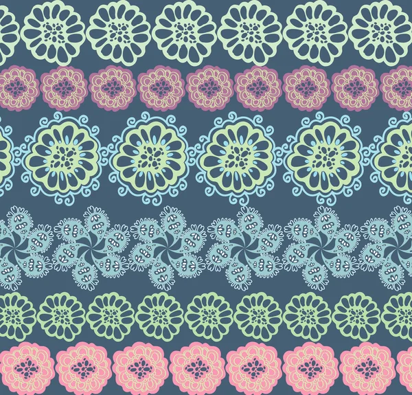 Papel de parede ornamentado com flores — Vetor de Stock