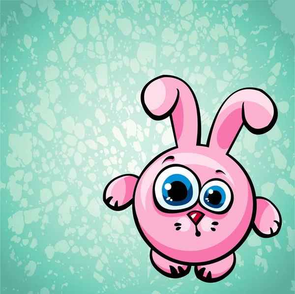 Cartoon pink bunny. — Stock Vector