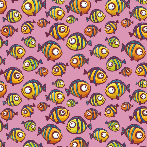 Seamless pattern with fish. — Stock Vector