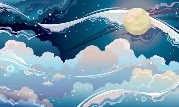 fantastik gece gökyüzü.