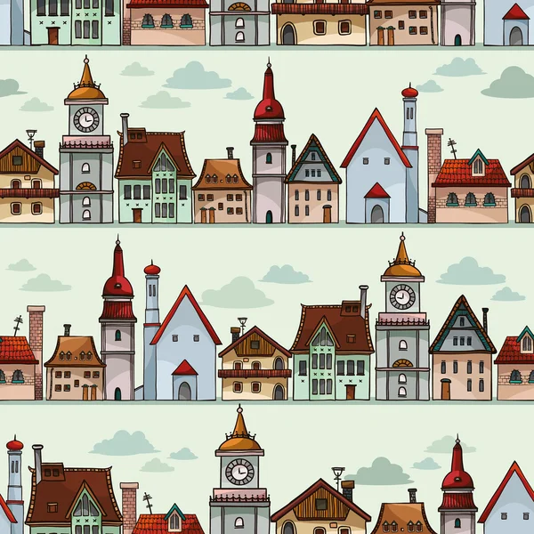 Pattern with houses