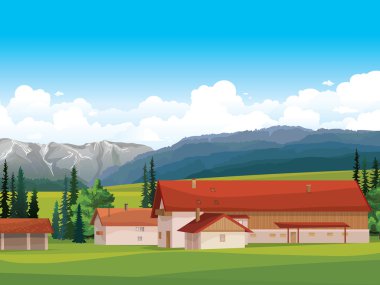 Köylü kırsal alan.