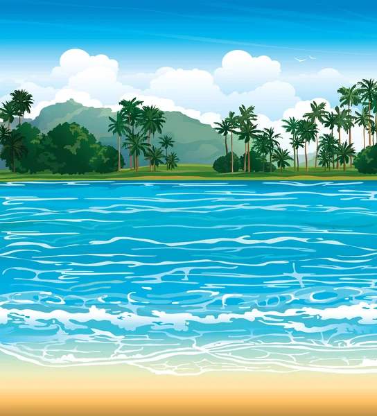 Paysage tropical . — Image vectorielle