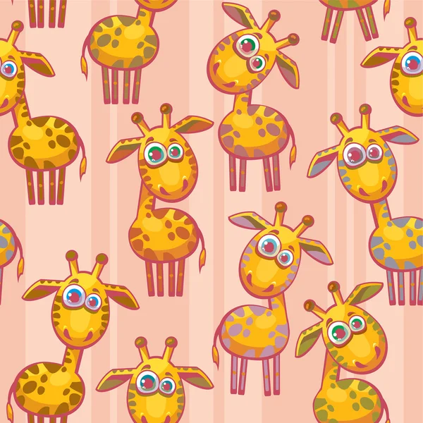 Seamless pattern with giraffes. — Stock Vector