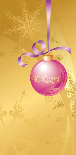 Bola de Natal roxo — Vetor de Stock