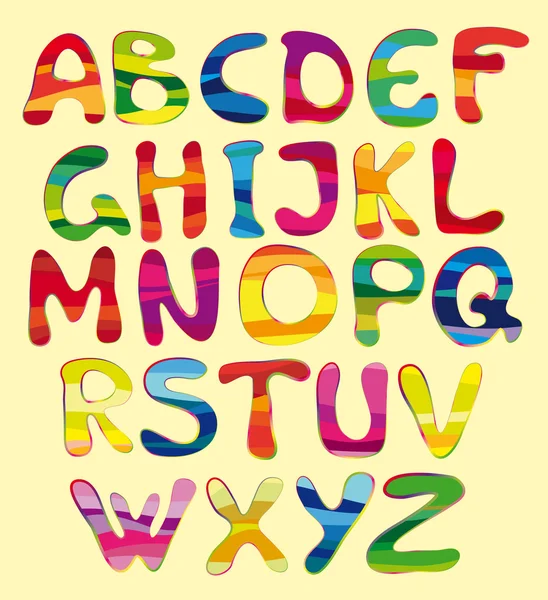 Alfabeto alegre — Archivo Imágenes Vectoriales