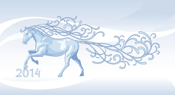 Caballo de carreras 2014 — Vector de stock