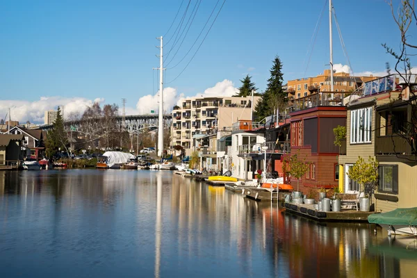 Casas flutuantes de Seattle — Fotografia de Stock