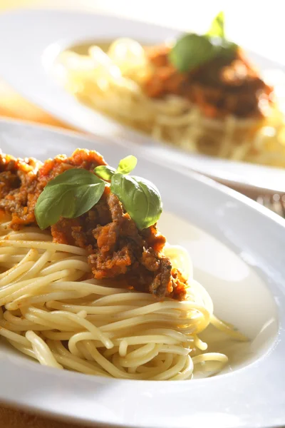 Espaguetis boloñeses Imágenes de stock libres de derechos