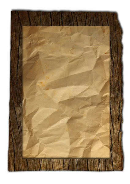 Old torn Wood, paper board. bag texture isolated on white. — Stock Photo, Image