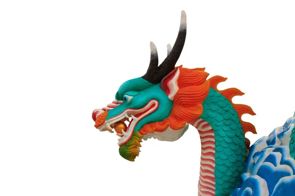 Dragon statue on white blackground — Stock Photo, Image