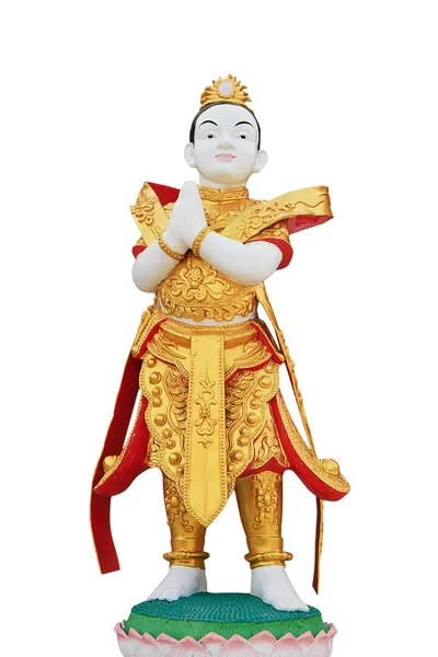Sculpture of kid Naja in Chinese Temple, of Thailand — Stock Photo, Image