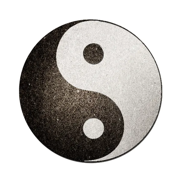 Ying yang symbole d'harmonie et d'équilibre coupé et de recycler pap — Photo