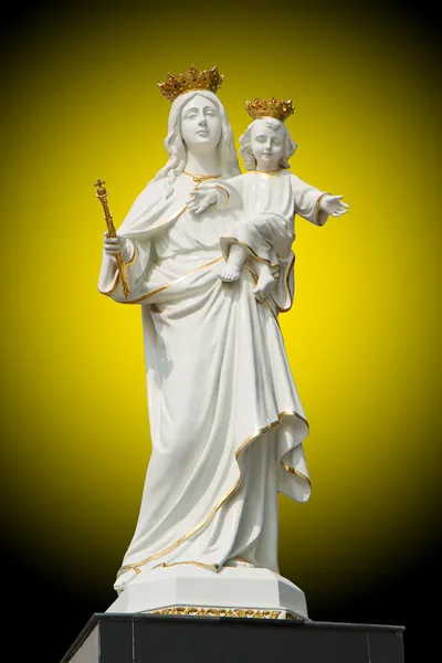 Дева Мария (Мать Мария) с младенцем Иисусом Стоковая Картинка