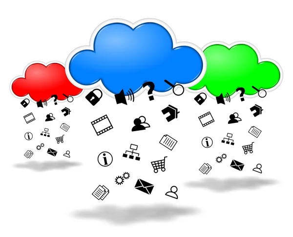 Wolken Computing Wettbewerbskonzept Illustration — Stockfoto