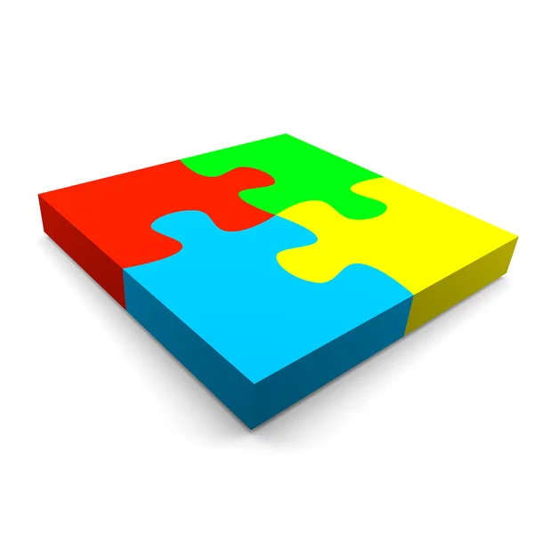 Puzzle cooperation concept — Stock Photo, Image