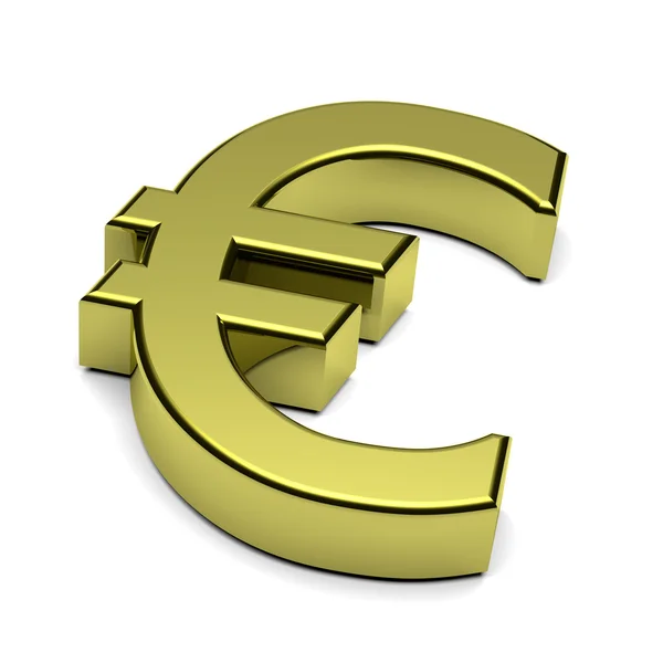 3D Euro currency sign isolated on white — Stock Photo, Image