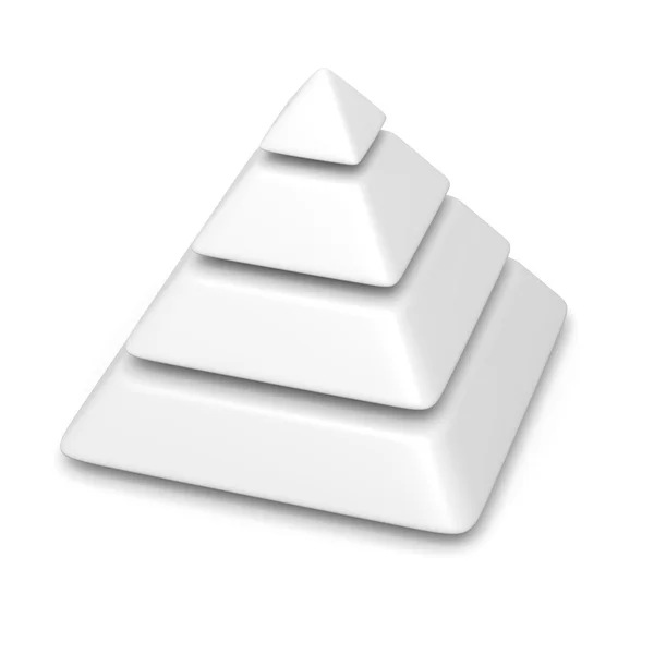 Leere Pyramide 4 Ebenen Stapel — Stockfoto