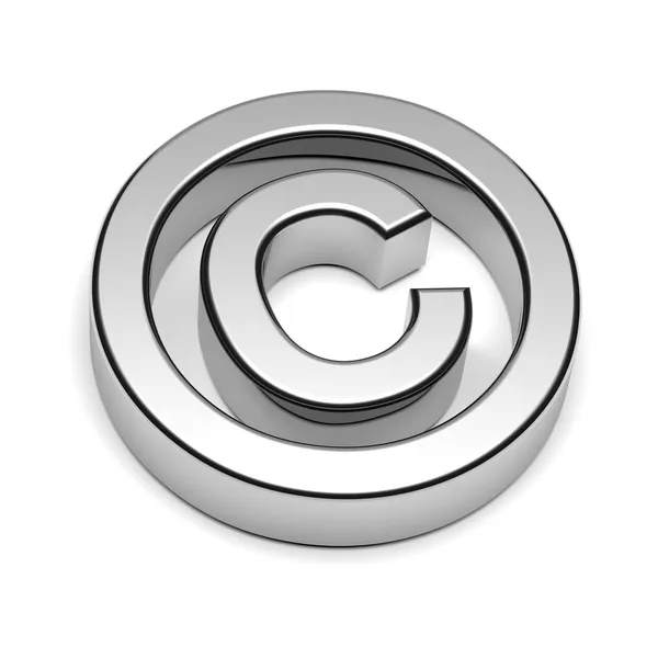 Авторское право Chrome Sign — стоковое фото