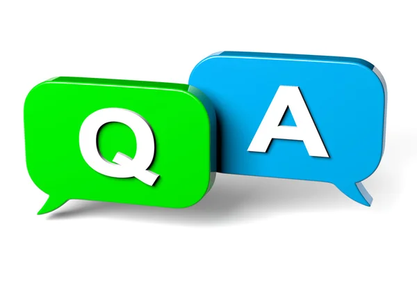 Bubble Speech Question and Answer Concept — Stock Photo, Image