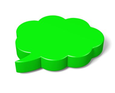 konuşma balonu yeşil 3d cloud