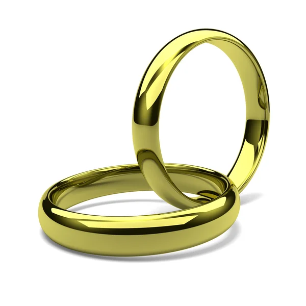 Twee ringen ketting — Stockfoto