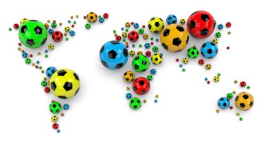 Futbol topu Dünya Haritası