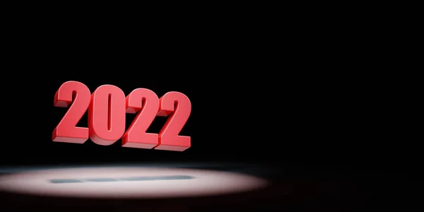 2022 рік Текст номеру, освітлений на чорному тлі — стокове фото