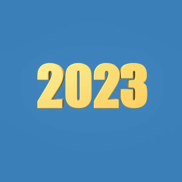 2023 Year Number Text on Blue Background — Stock Photo, Image