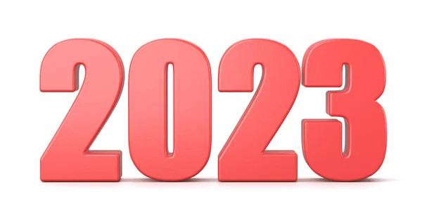 2023 Jahr Zifferntext auf Weiß — Stockfoto