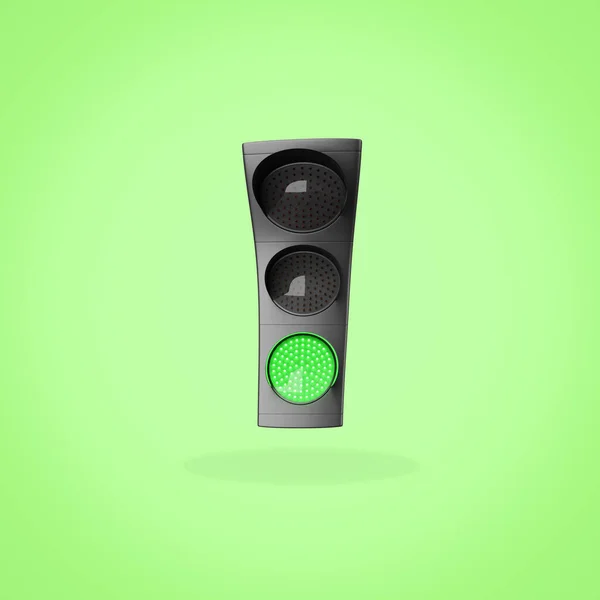 Semáforos verdes sobre fondo verde —  Fotos de Stock