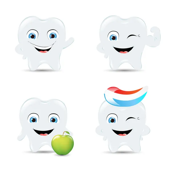 Tooth Icons Set — Stock Vector