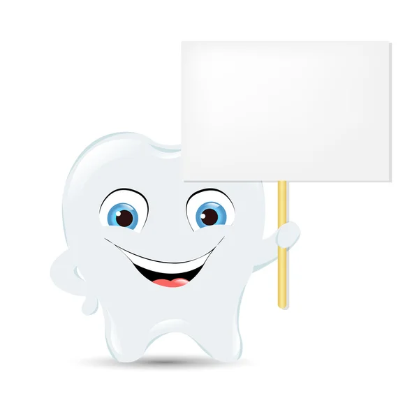 Tooth Icon With Announcement — Stock Vector