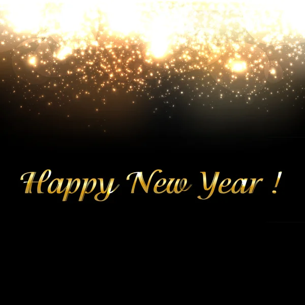 Altın yeni yıl arka plan bulanıklık ile — Stok Vektör