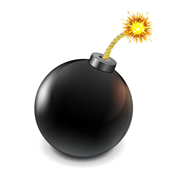 Schwarze Bombe — Stockvektor