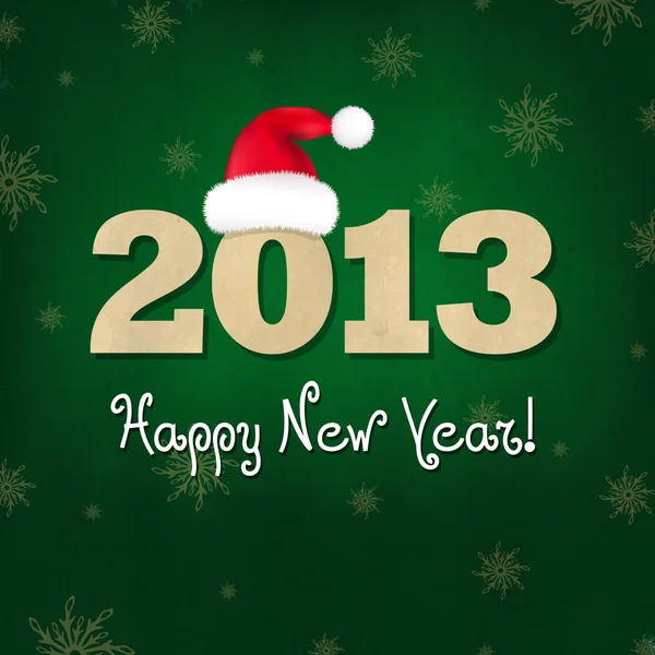 Új év összetétele Santa kalap — Stock Vector