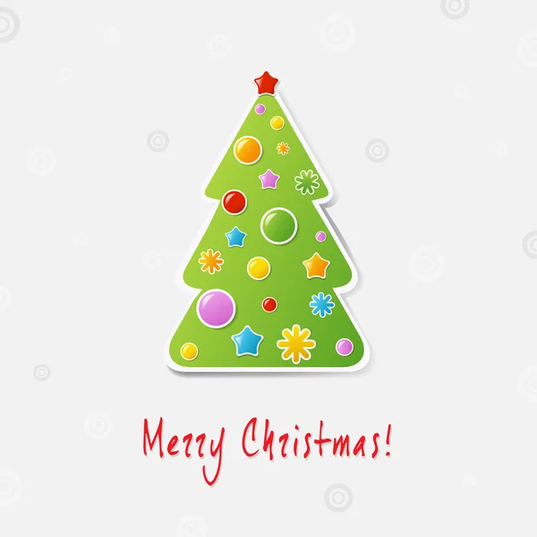 クリスマス ツリーの設計カード — ストックベクタ