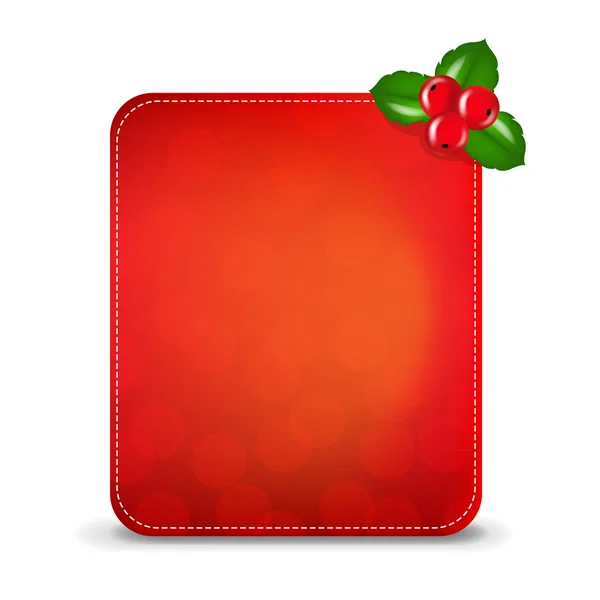 Bandeira de Natal com Holly Berry —  Vetores de Stock