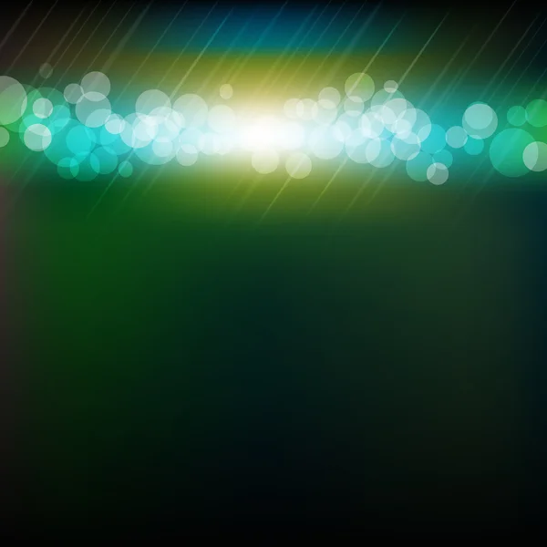 Bokeh bleu et vert avec flou — Image vectorielle
