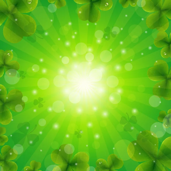 Patrick Day Contexte vert — Image vectorielle