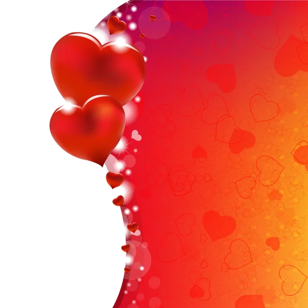 Hintergrund aus roten Herzen — Stockvektor