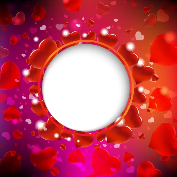 Background From Red Hearts — Stock Vector