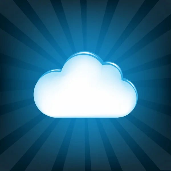 Cloud en sunburst — Stockvector