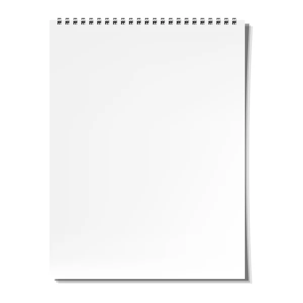 Cuaderno en blanco — Archivo Imágenes Vectoriales